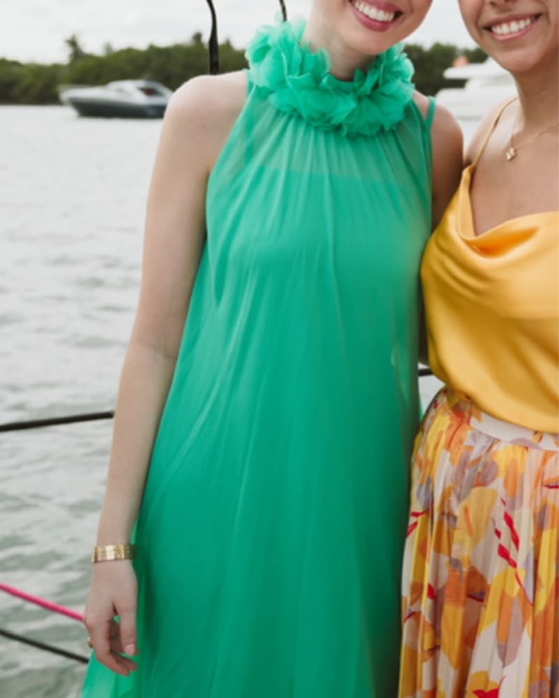 Emerald Ruffle Dress - Image 3