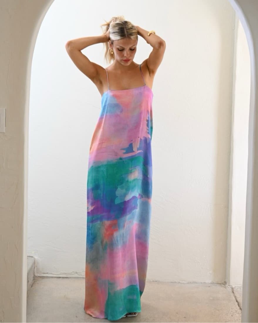YLLW The Label Maxi Watercolor Dress - Image 6