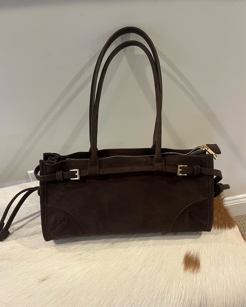 Suede Anthropologie shoulder bag - Image 4