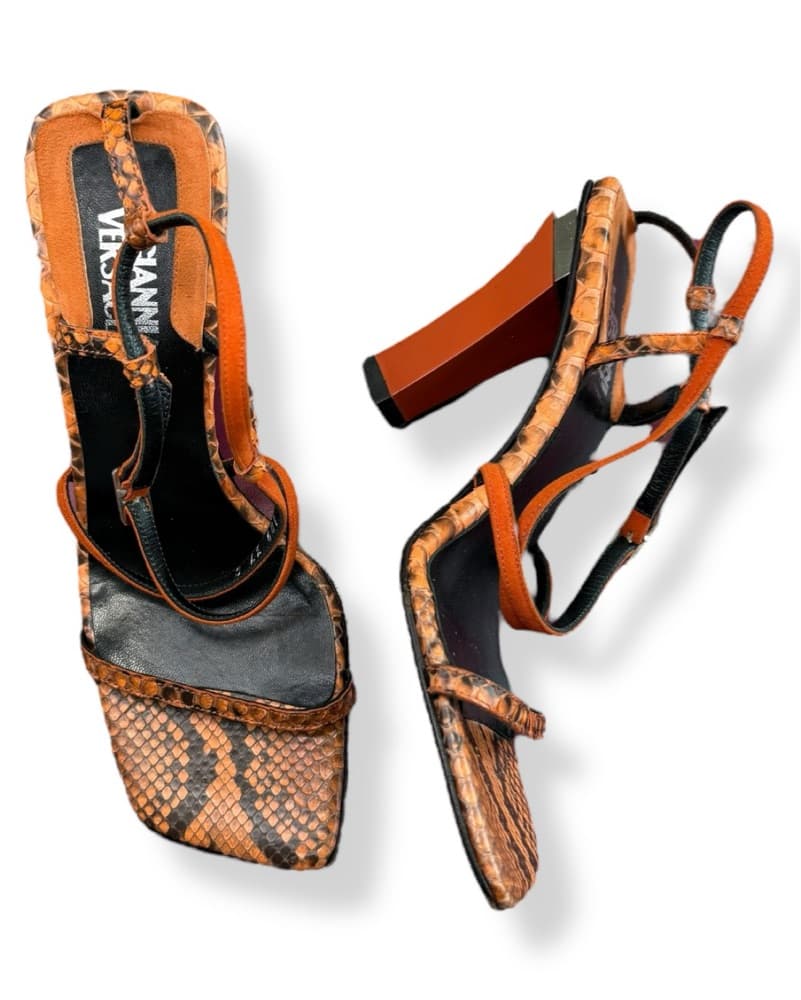 Gianni Versace Python Sandals - Image 1