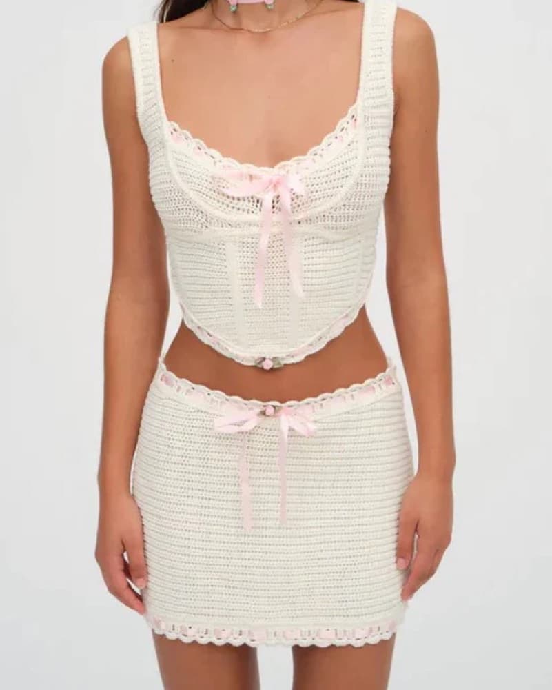 For Love And Lemons Olina Crochet Top  - Image 2
