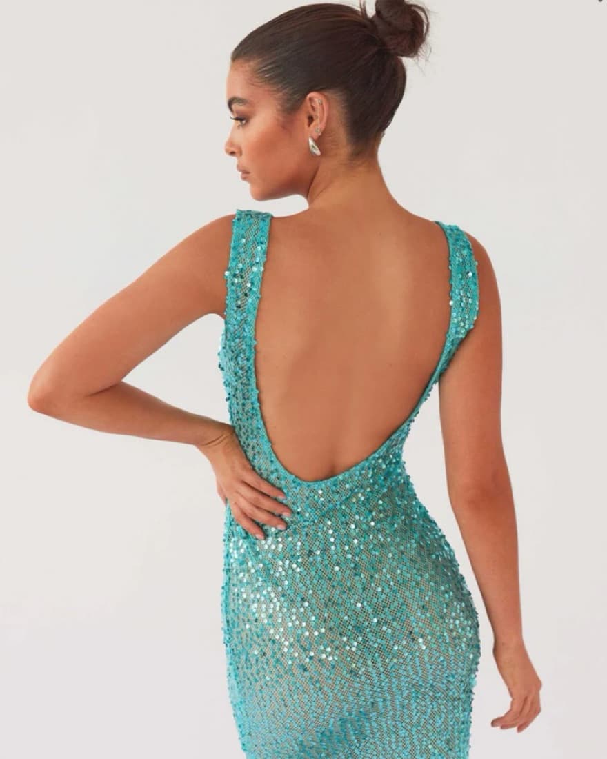 Peppermayo Blue Sequin Dress - Image 2