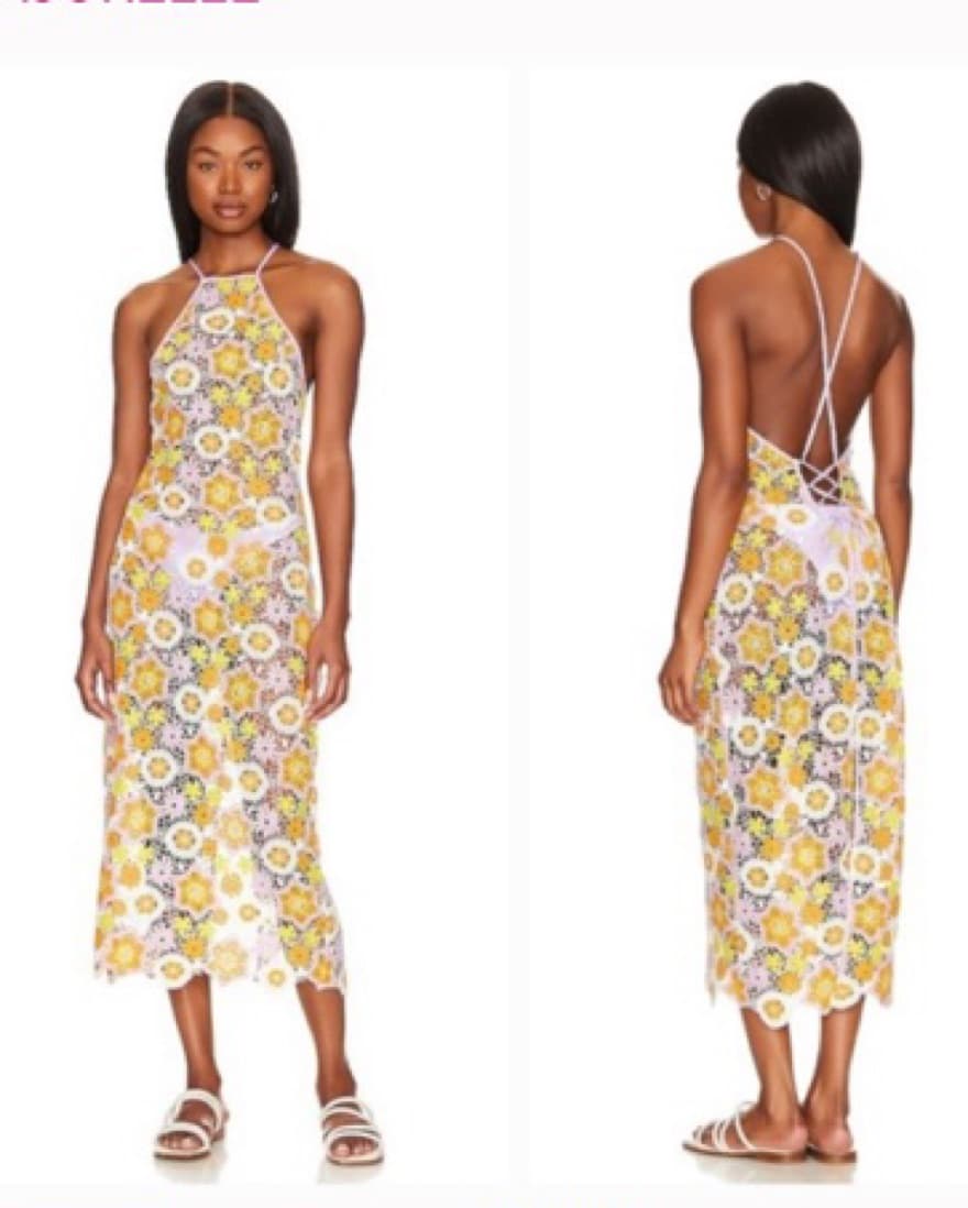 Vibrant Floral Midi Dress - Image 3
