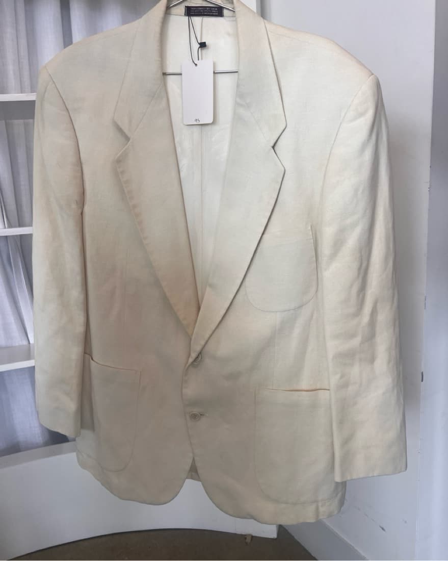Vintage Linen White Blazer  - Image 2