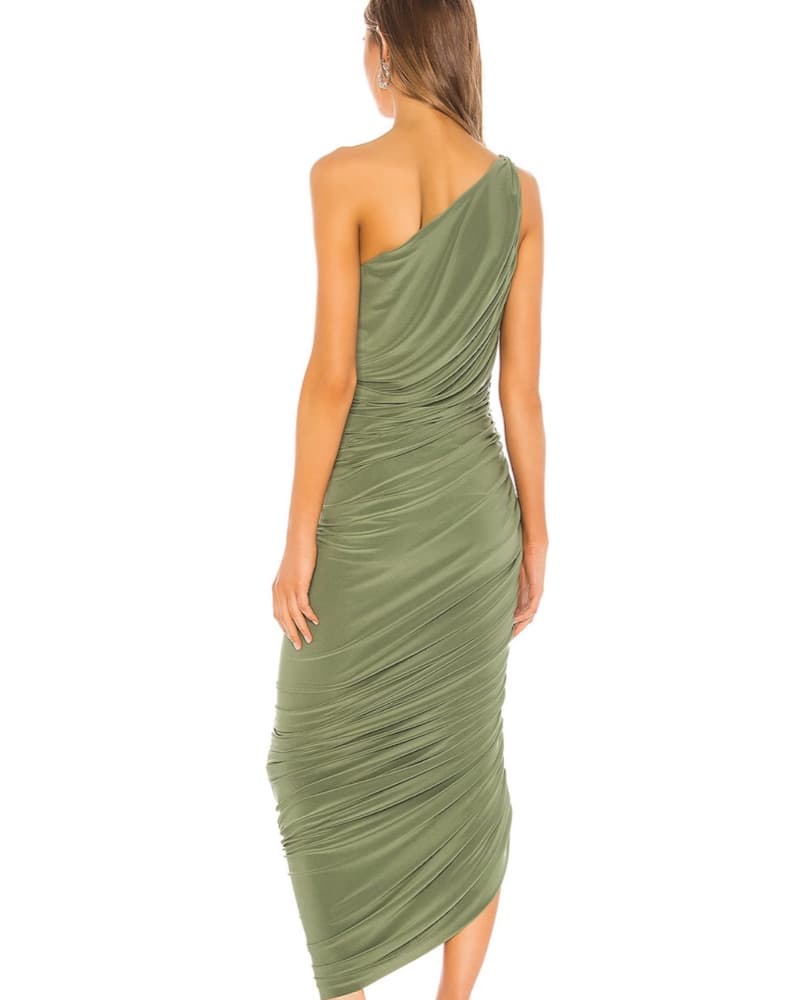 Norma Kamali Green Diana Dress - Image 3