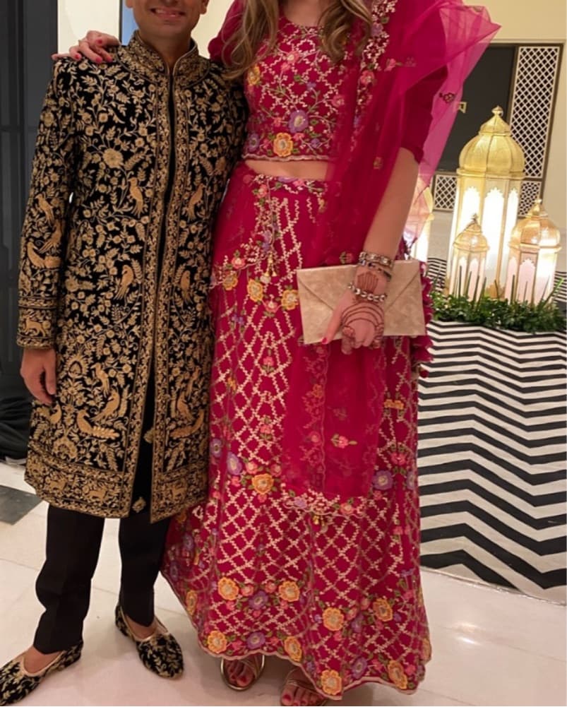 Pink Embroidered Lehenga - Image 3