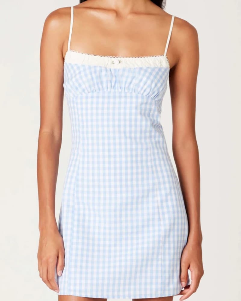 Nia Blue Gingham Mini - Image 2
