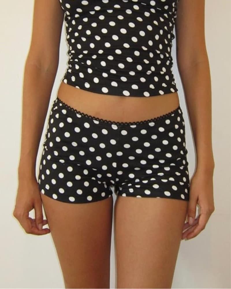 ASOS Black and white polka dot shorts - Image 1