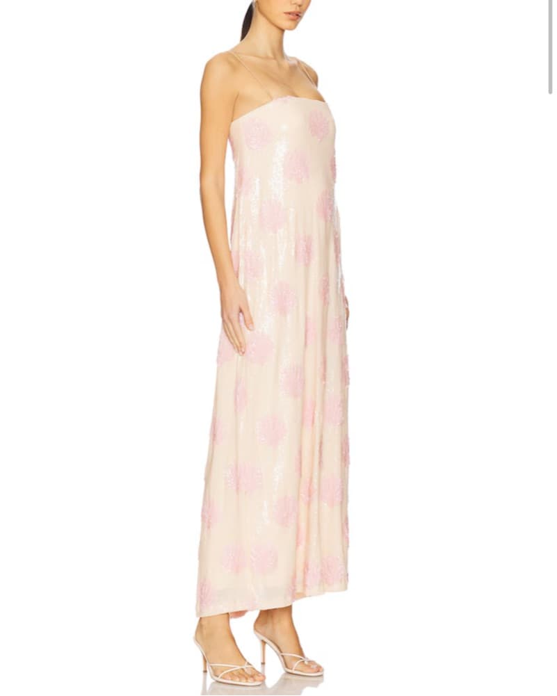 Lizzy Midi Dress in Shell Sequins - Image 2