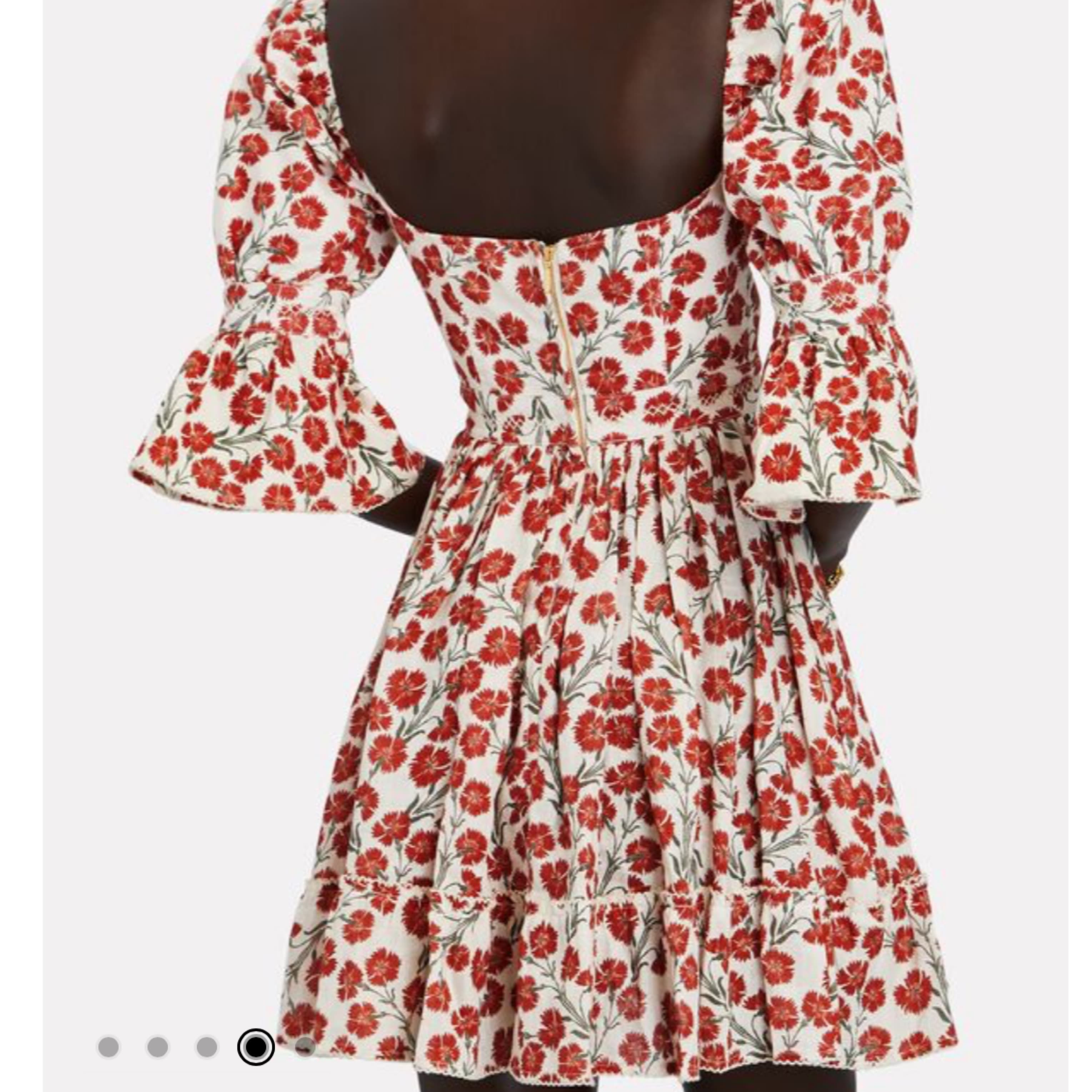 Agua Bendita Floral Linen Bustier Dress - Image 4