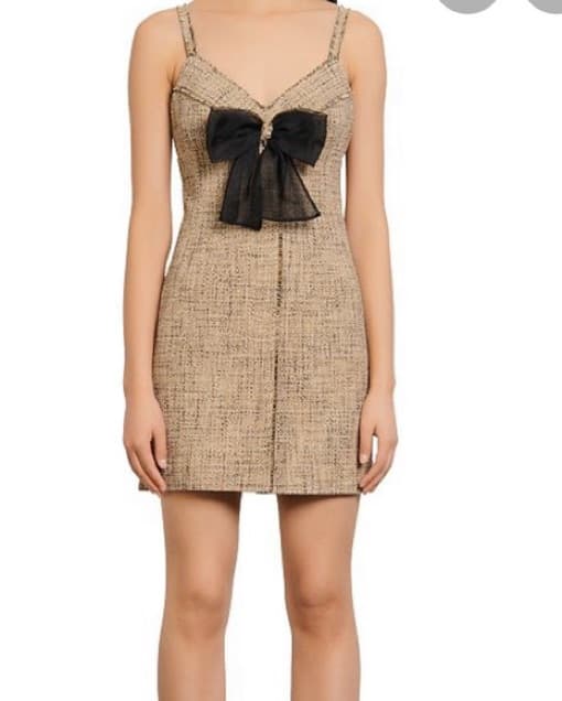 Sandro Sleeveless Bow Dress - Image 2