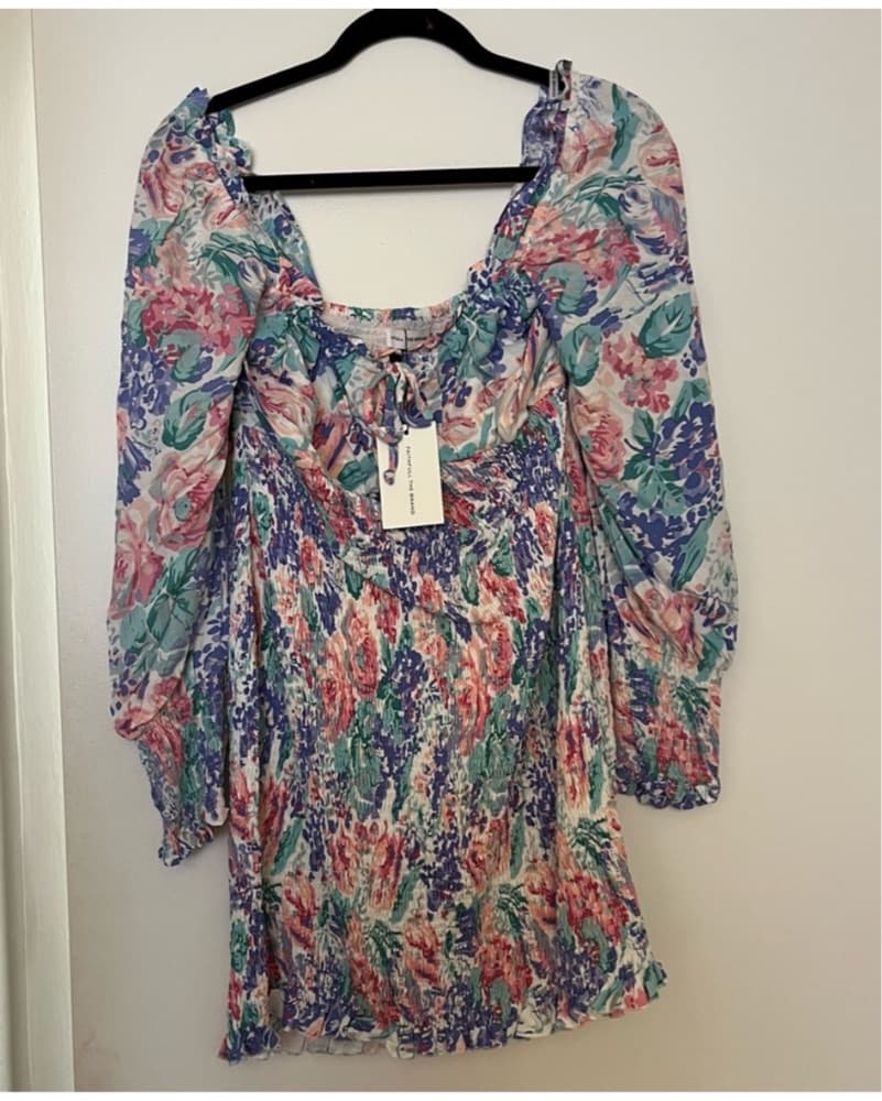 Cosima Mini Dress in Floral Print - Image 3