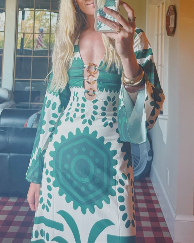 Vibrant Boho Chic Maxi Dress - Image 2
