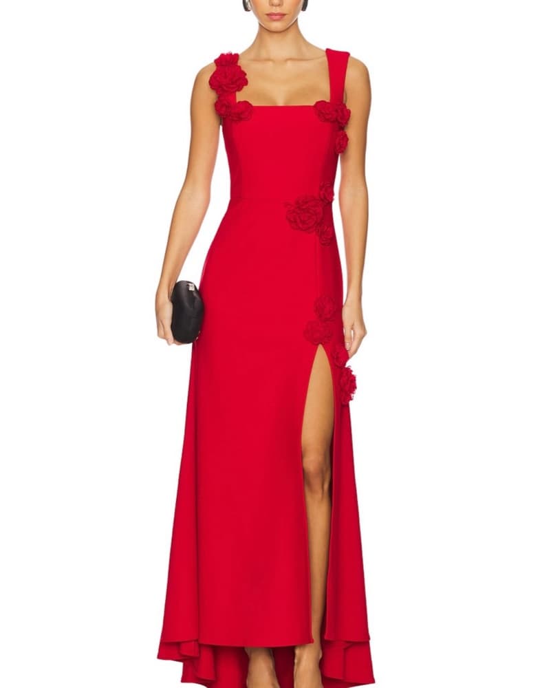 Elegant Red Gown - Image 1