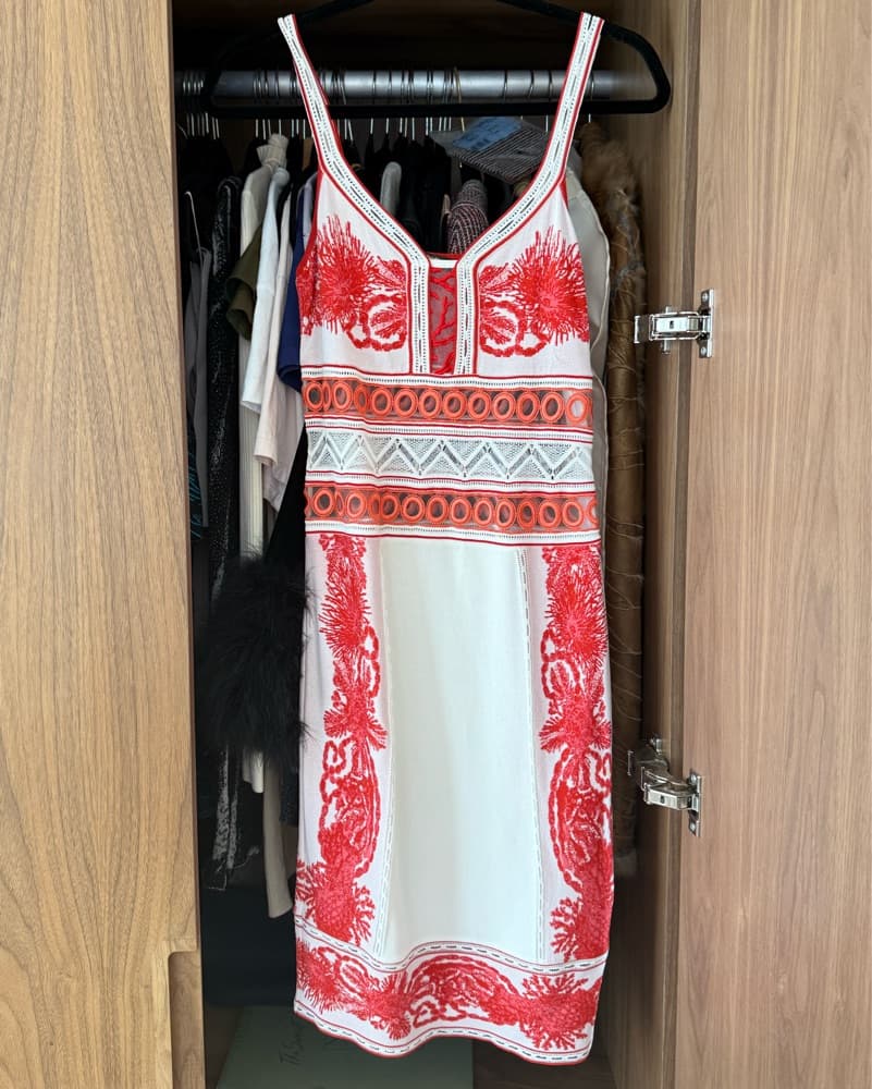 Roberto Cavalli Coral Jacquard Dress - Image 1