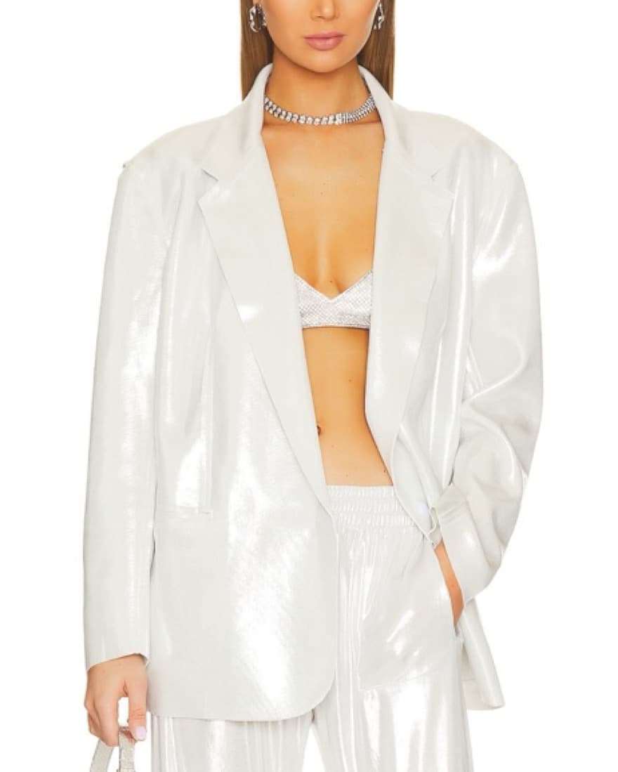 Norma Kamali Oversized Jacket In Pearl - Image 3