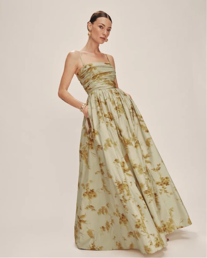 Reformation Kastoria Dress - Golden Hour - Image 1