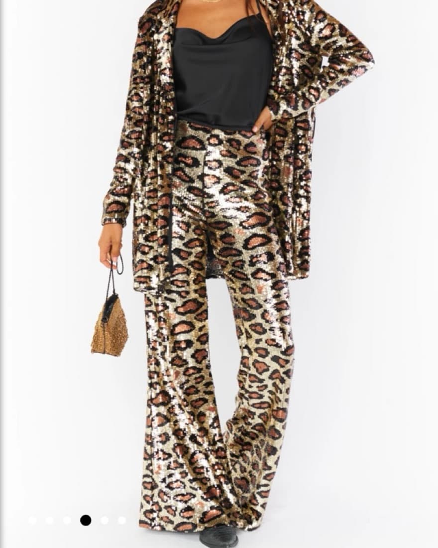 Show Me Your MuMu Sequin Cheetah Pants - Image 4