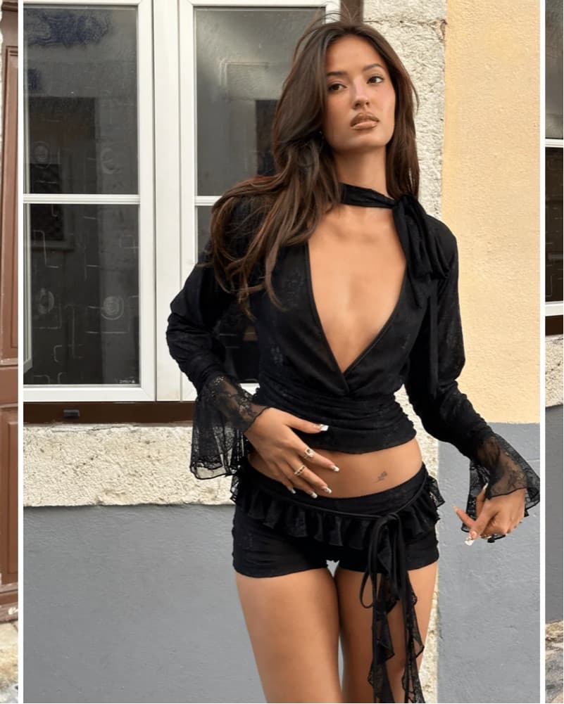 Captivating Black Lace Top  - Image 4