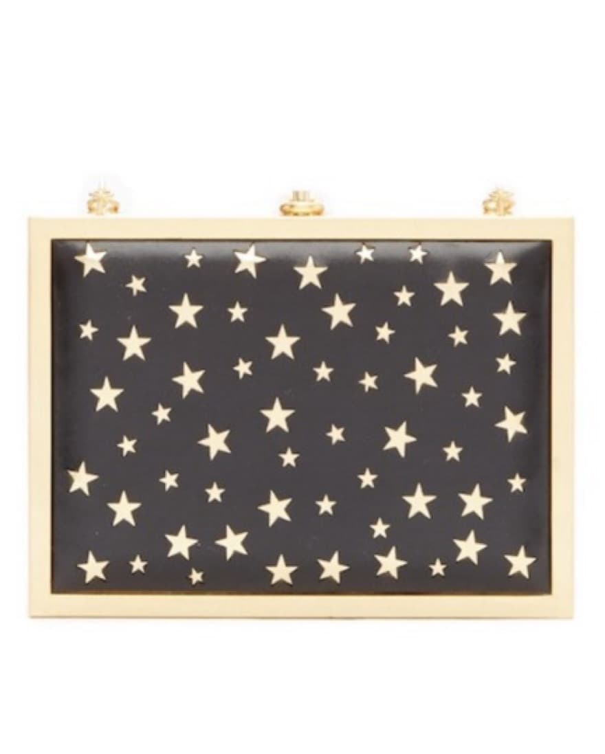 Alice & Olivia Black Gold Stars Clutch - Image 3