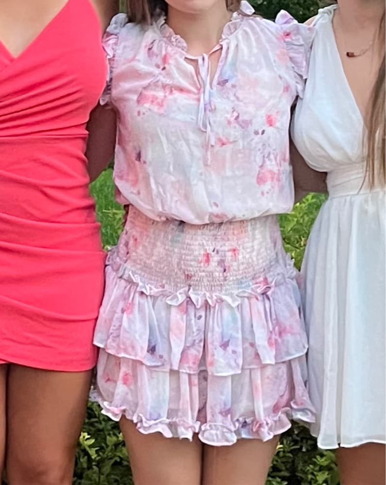 Floral Ruffle Tiered Mini Dress - Image 2