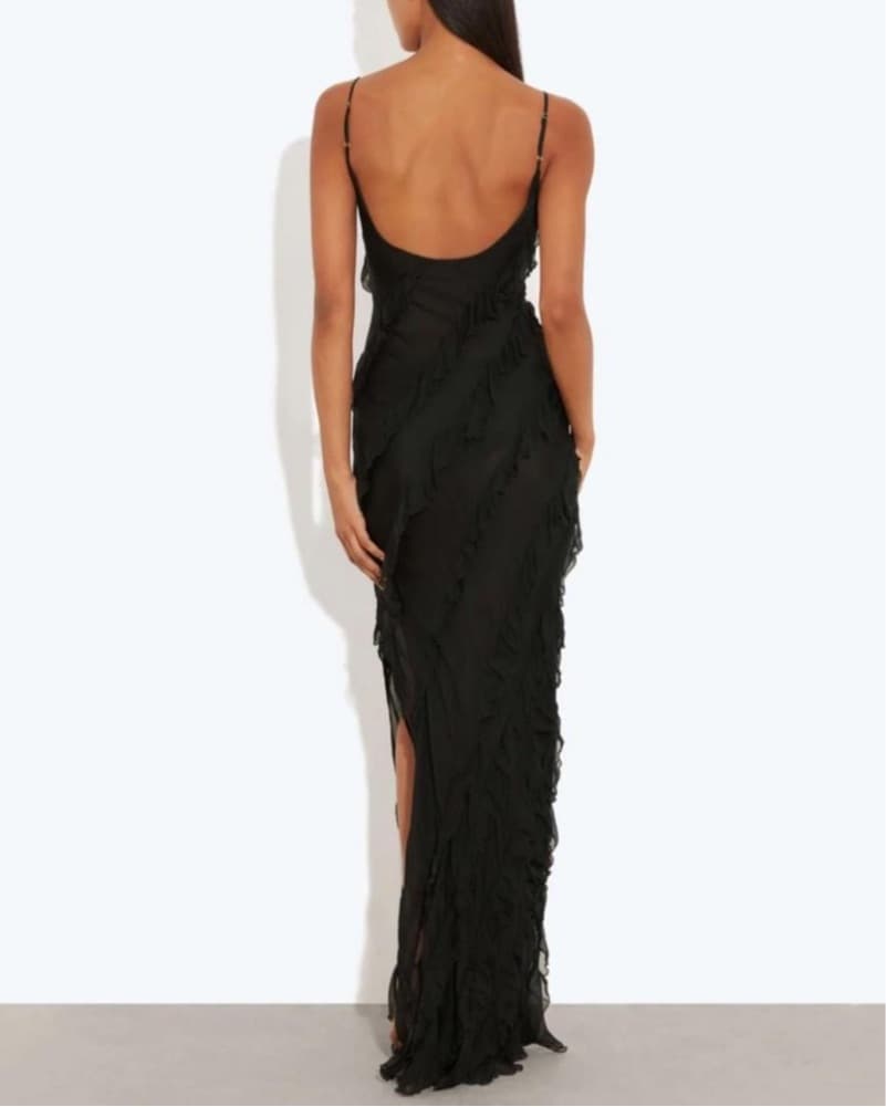  Rat & Boa Black Ruffled Maxi Dress - Image 5