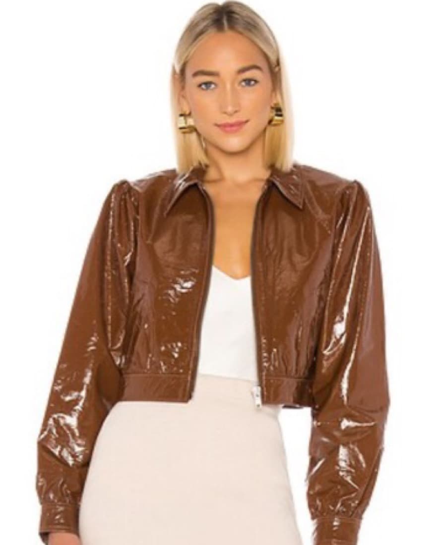 LPA Leather Jacket in Brown - Image 1