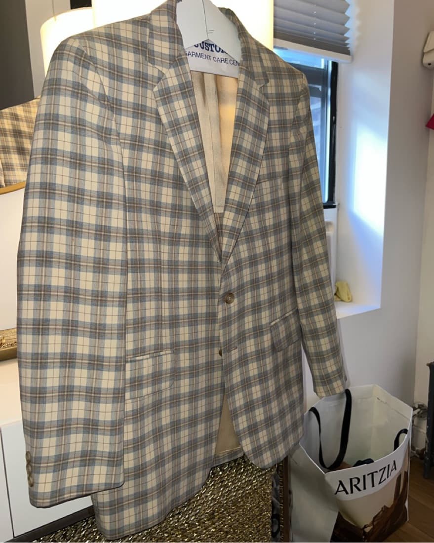 Oversized Plaid Blazer - Image 3