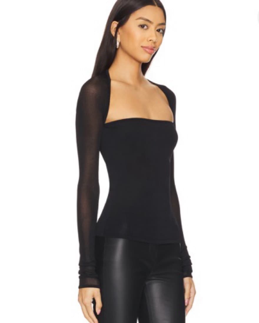 NBD Magali Sheer Sleeve Top - Image 2