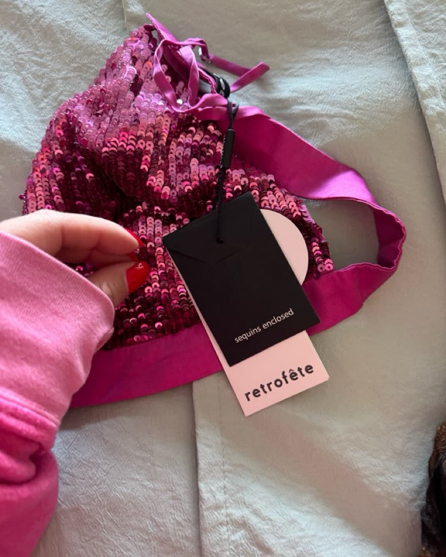 Vibrant Fuschia Sequin Bra  - Image 2