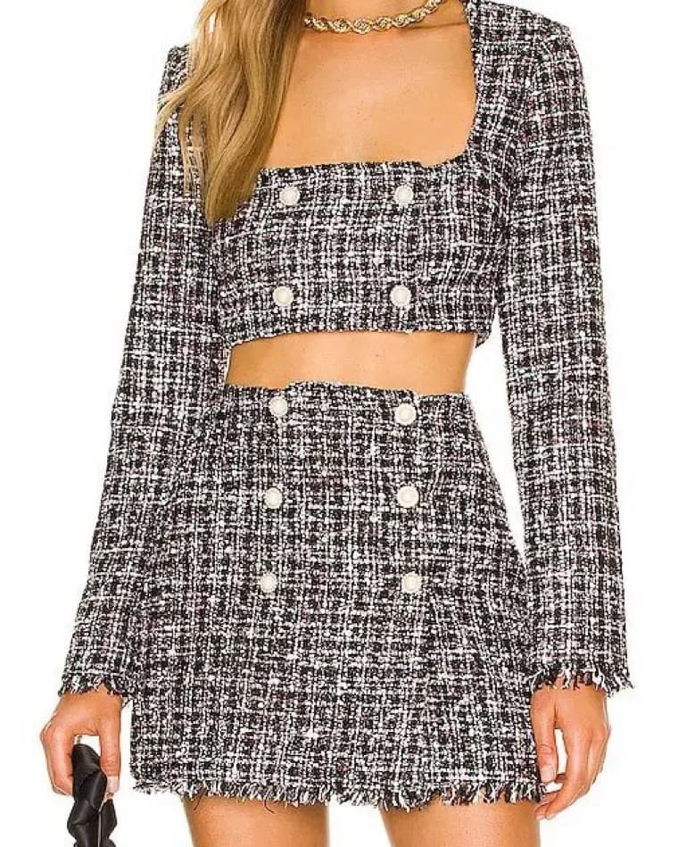 Tweed Skirt And Blazer Set  - Image 2