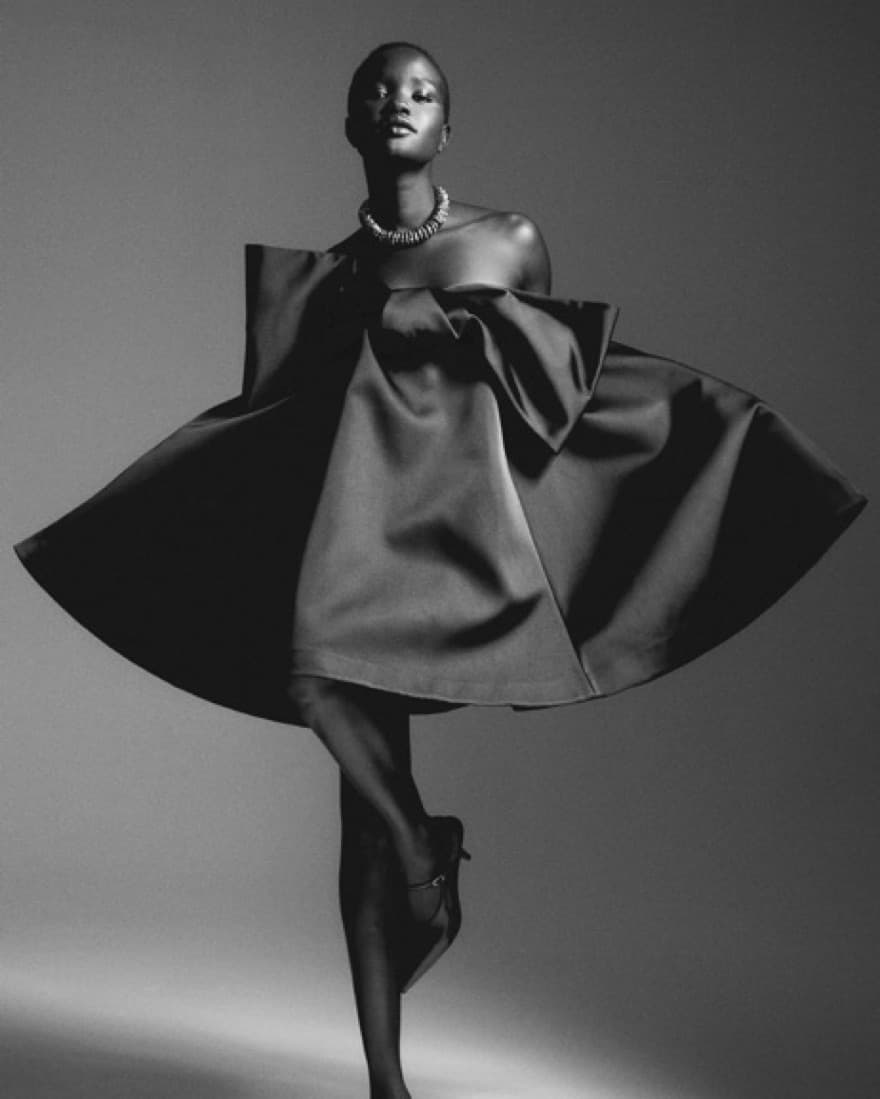 Bow Front Satin Mini Black Dress - Image 4