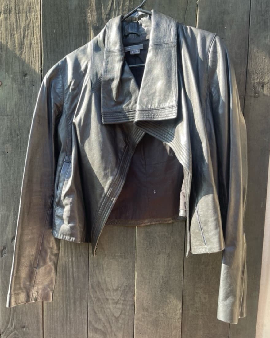 Black Vince Leather Jacket - Image 1