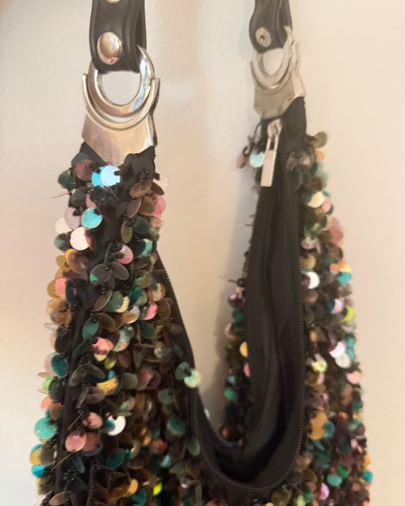 Y2K Sequin Brown Shoulder Bag  - Image 3