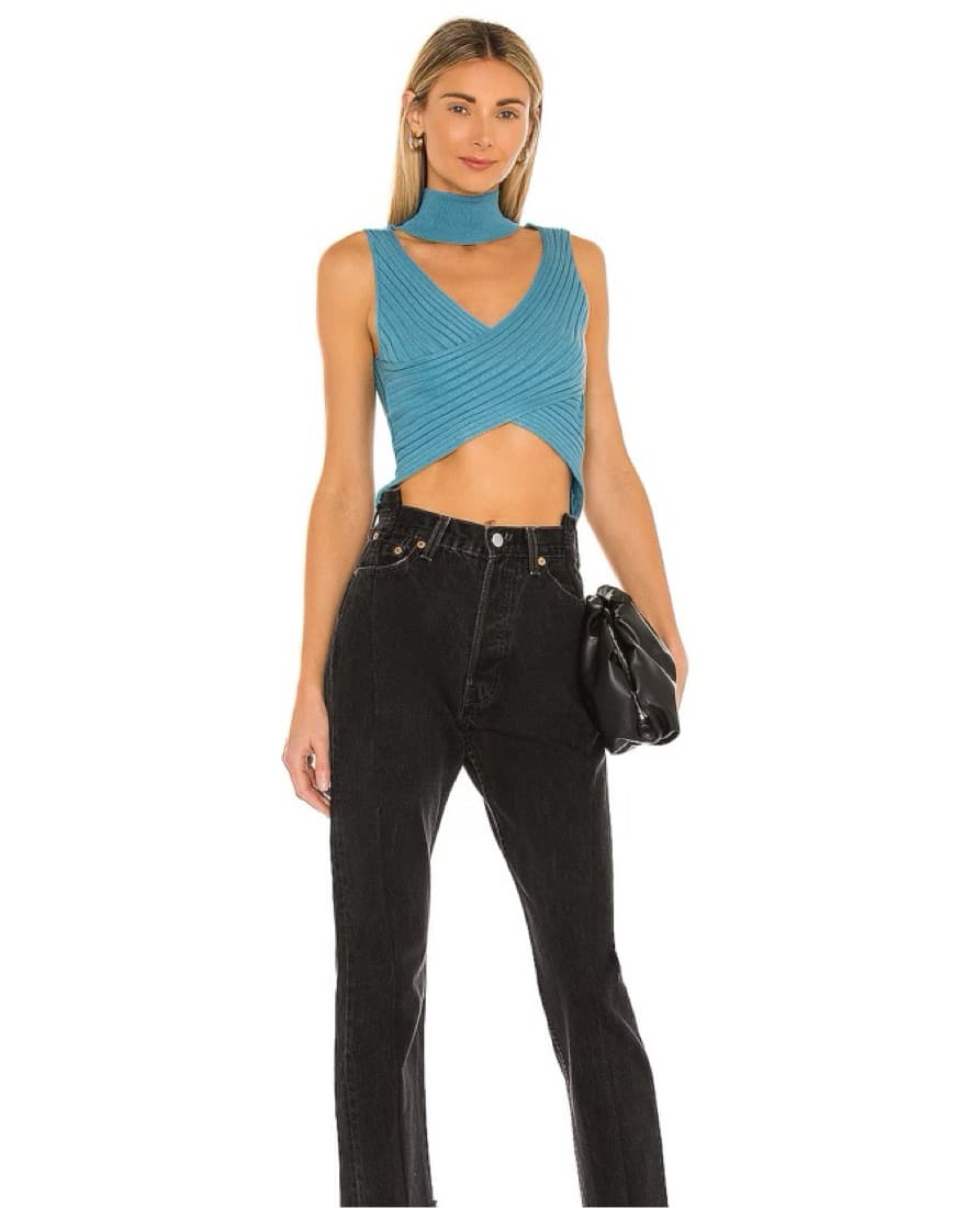 Revolve Superdown Alora Wrap Top - Image 1