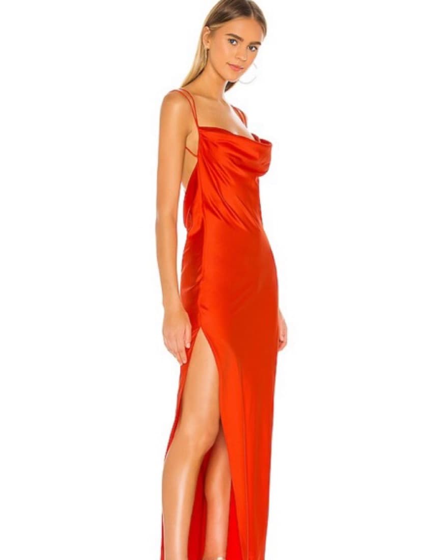 Braxton Dress In Red Orange - Image 6
