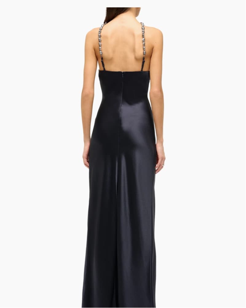 Staud Cadence Satin Maxi Dress - Image 3