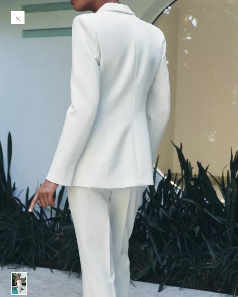 White Blazer + Pants Suit Set - Image 1