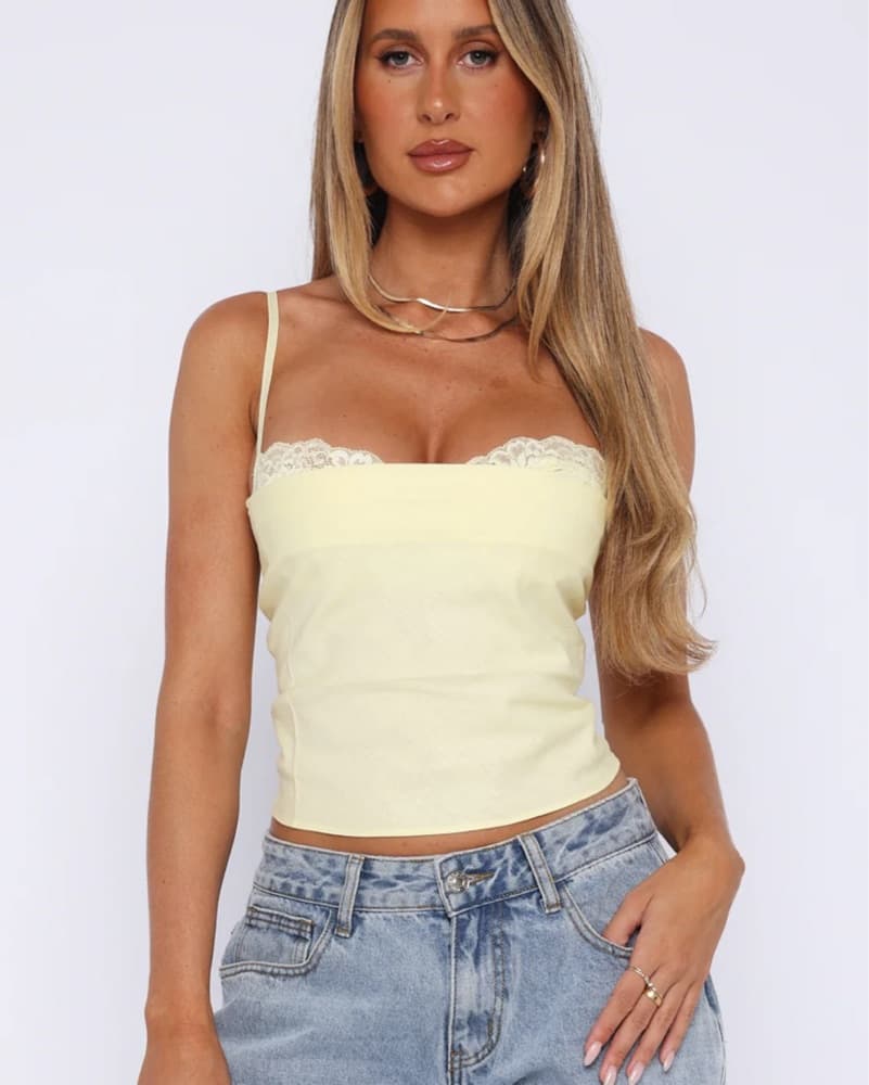 Chic Lace Bra Trim Camisole - Image 2