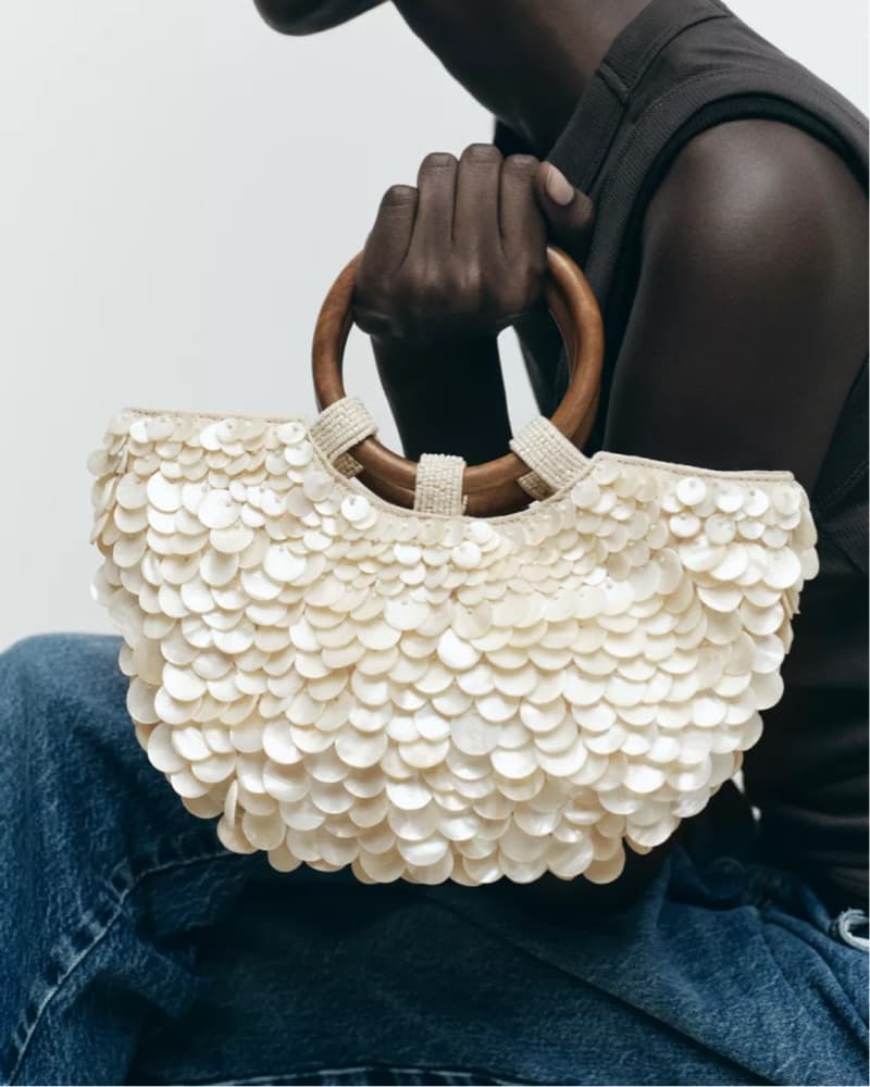 Zara Faux Mother Of Pearl Shell Bag  - Image 1