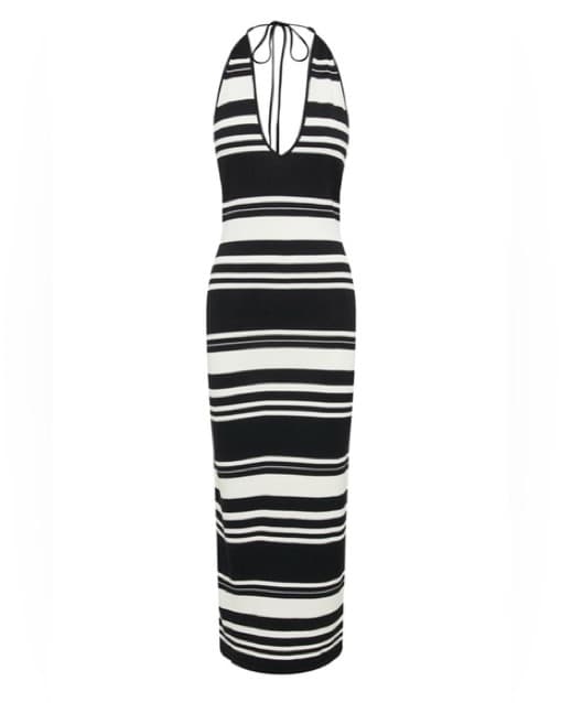 Meshki Brienne Stripe Maxi Dress In B&W - Image 2