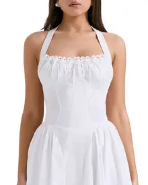 House Of CB Adabella White Halter Dress - Image 3