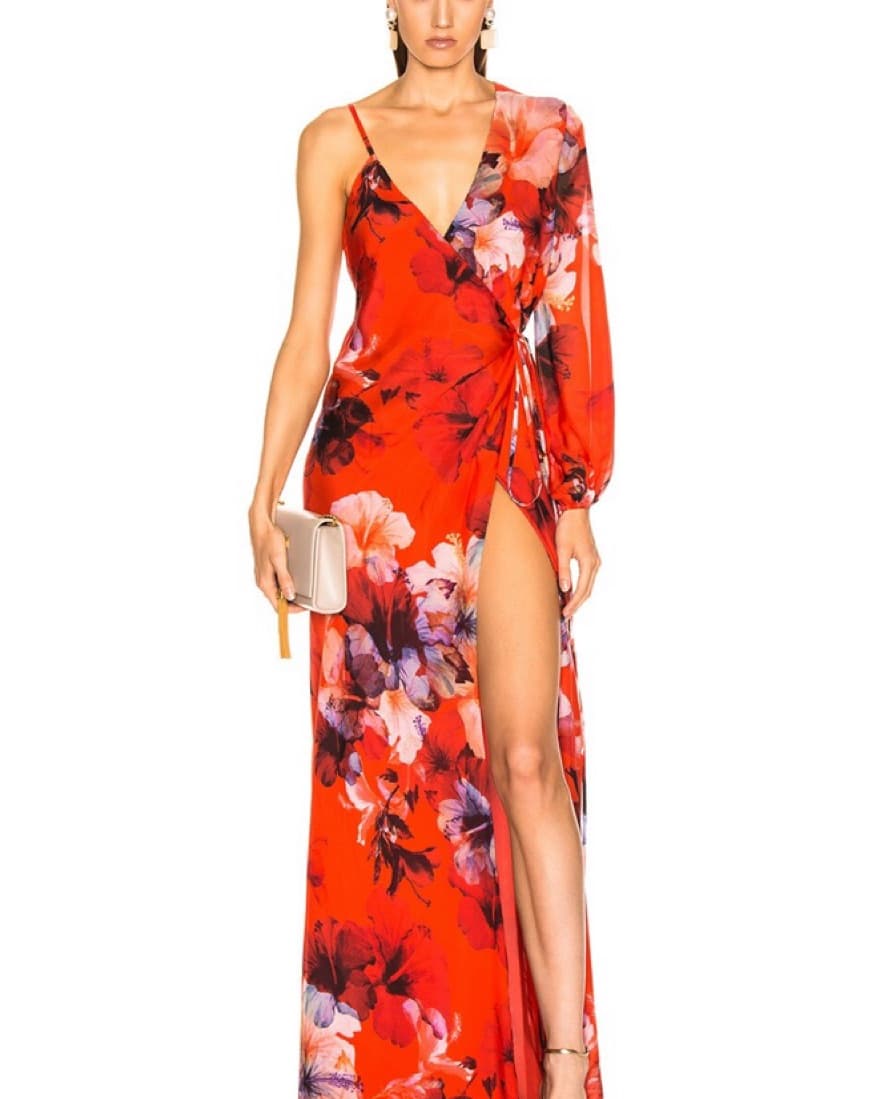 Michelle Mason Asymmetrical Wrap Gown - Image 1