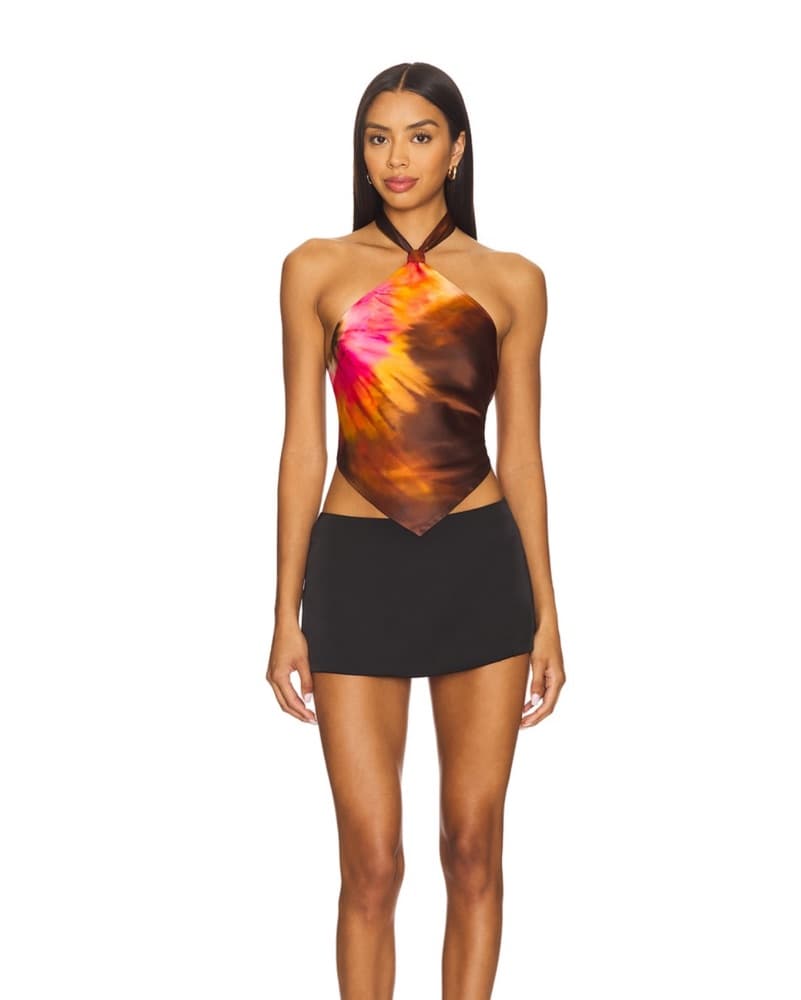 Retrofete Jamie Silk Halter Top - Image 4