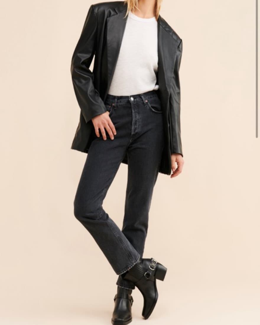 AFRM Vegan Leather Blazer - Image 2