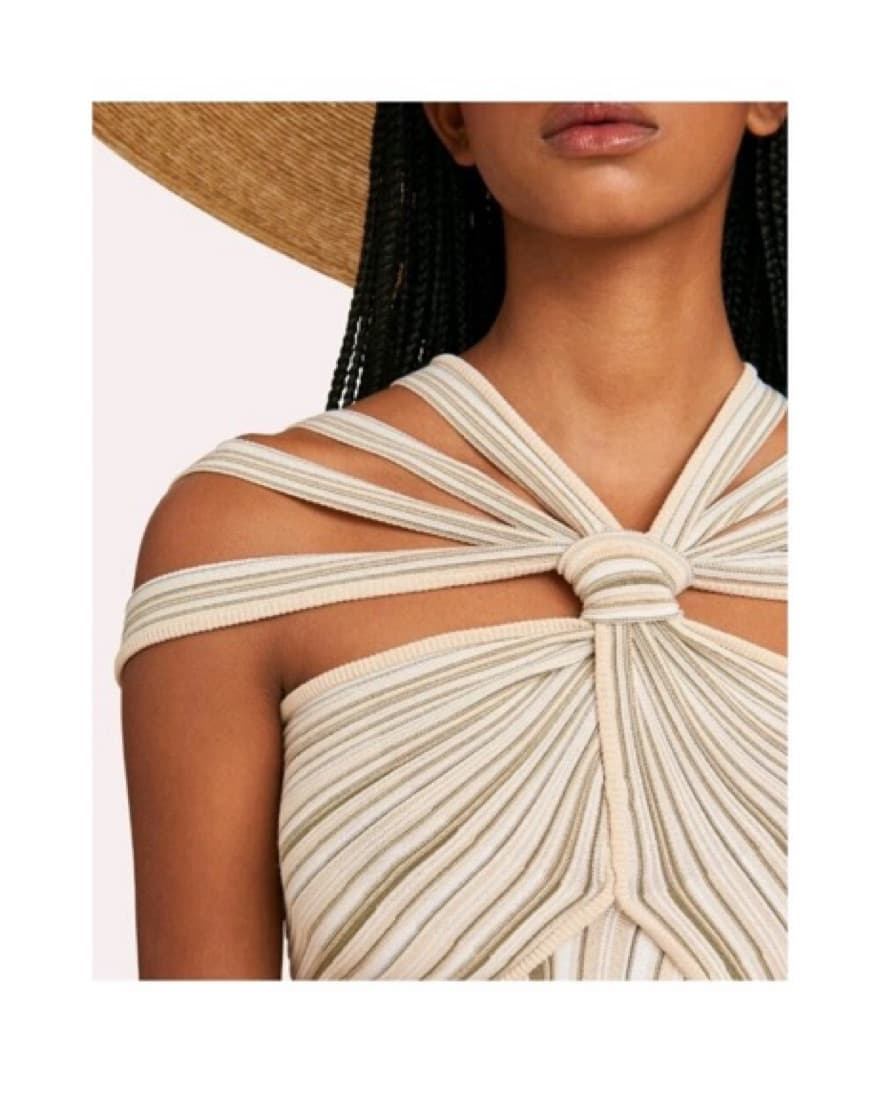 Cult Gaia Alicia Striped Fringe Dress - Image 4