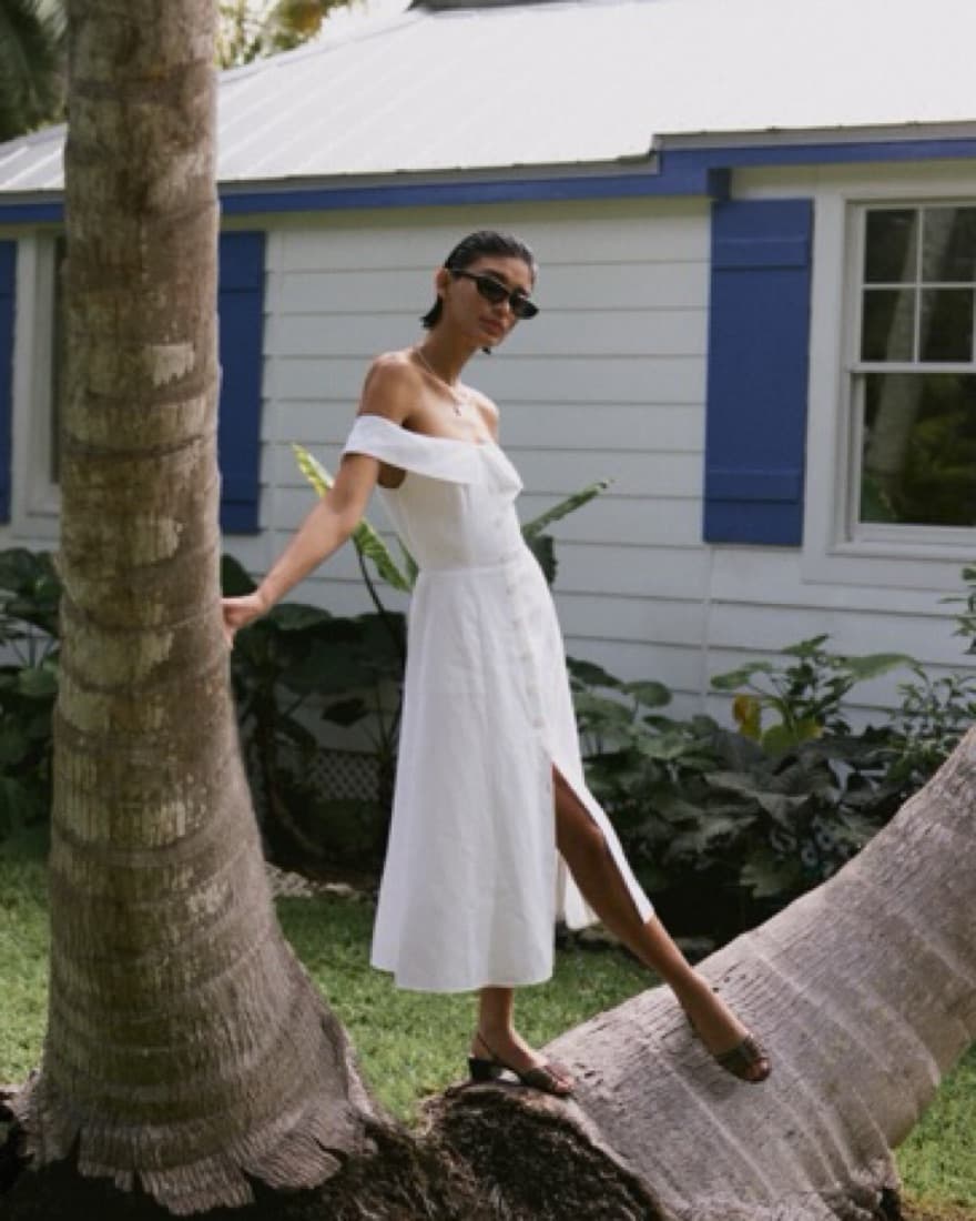 Reformation Adriel Linen Dress - Image 2