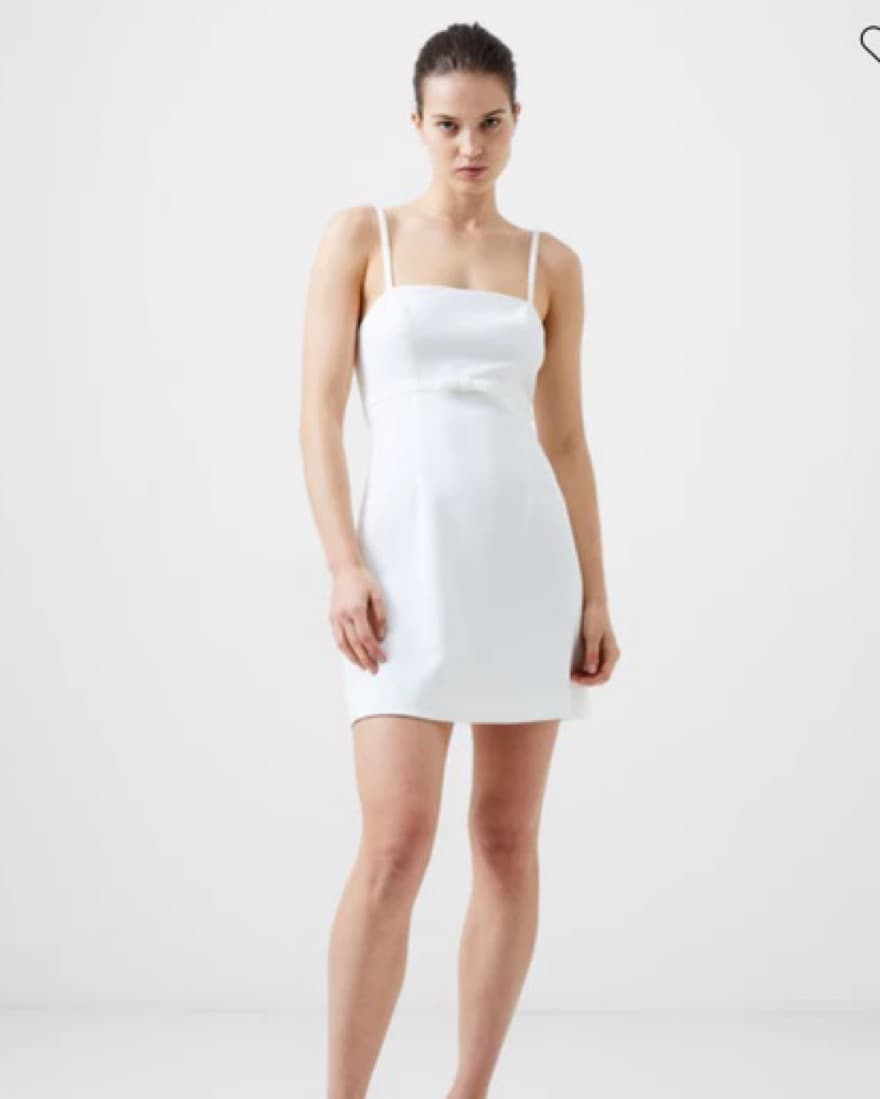French Connection White Bow Mini Dress - Image 3