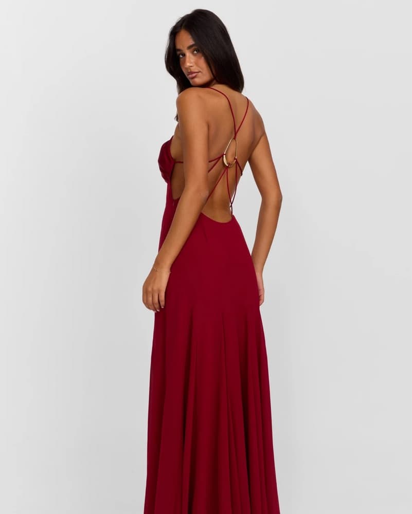 Sasha Therese Electra Maxi Dress Red - Image 4