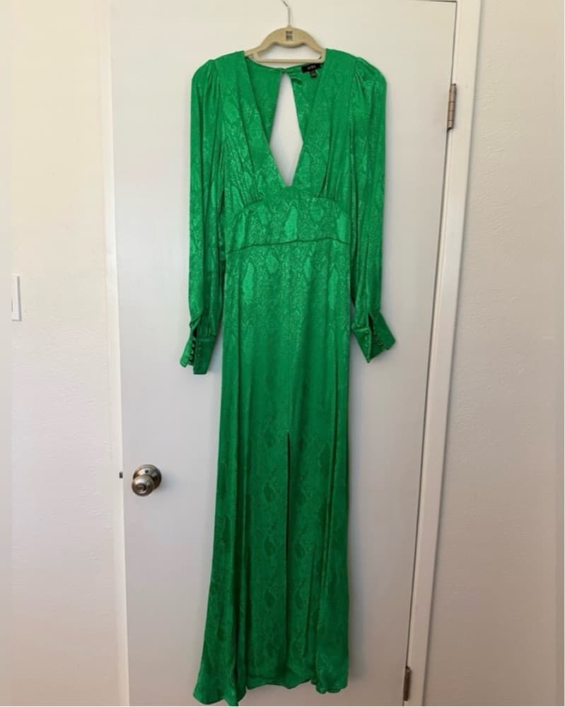 Green AFRM Long Sleeve Dress  - Image 2